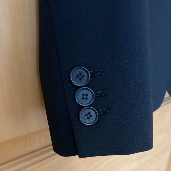 Talbots Wool Blazer Black Seasonless Two-Button Blazer Jacket Size 2 Size XS - Picture 3 of 9